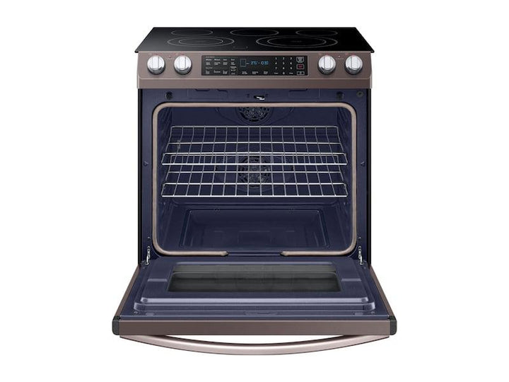 SAMSUNG NE58R9431ST 5.8 cu. ft. Slide-In Electric Range in Tuscan Stainless Steel