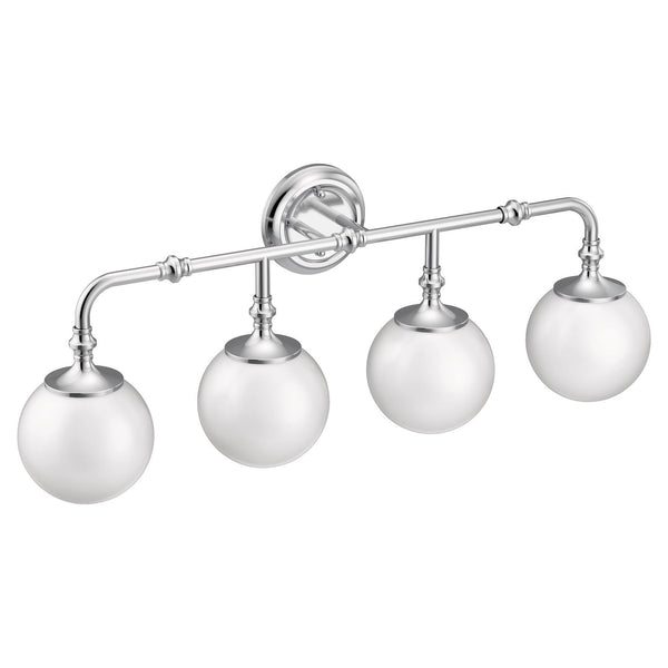 MOEN YB0564CH Colinet Chrome four globe bath light