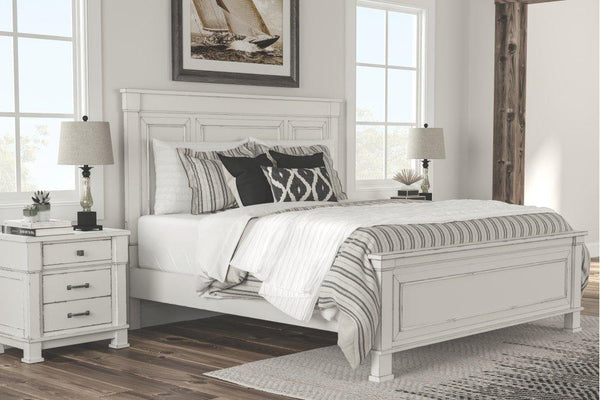 ASHLEY FURNITURE PKG000518 King Panel Bed With 2 Nightstands