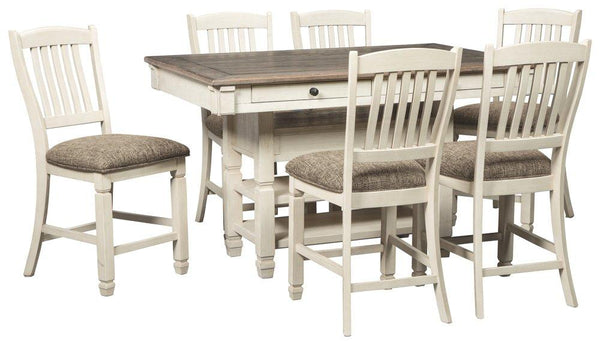 ASHLEY FURNITURE D647D9 Bolanburg Counter Height Dining Table With 6 Barstools