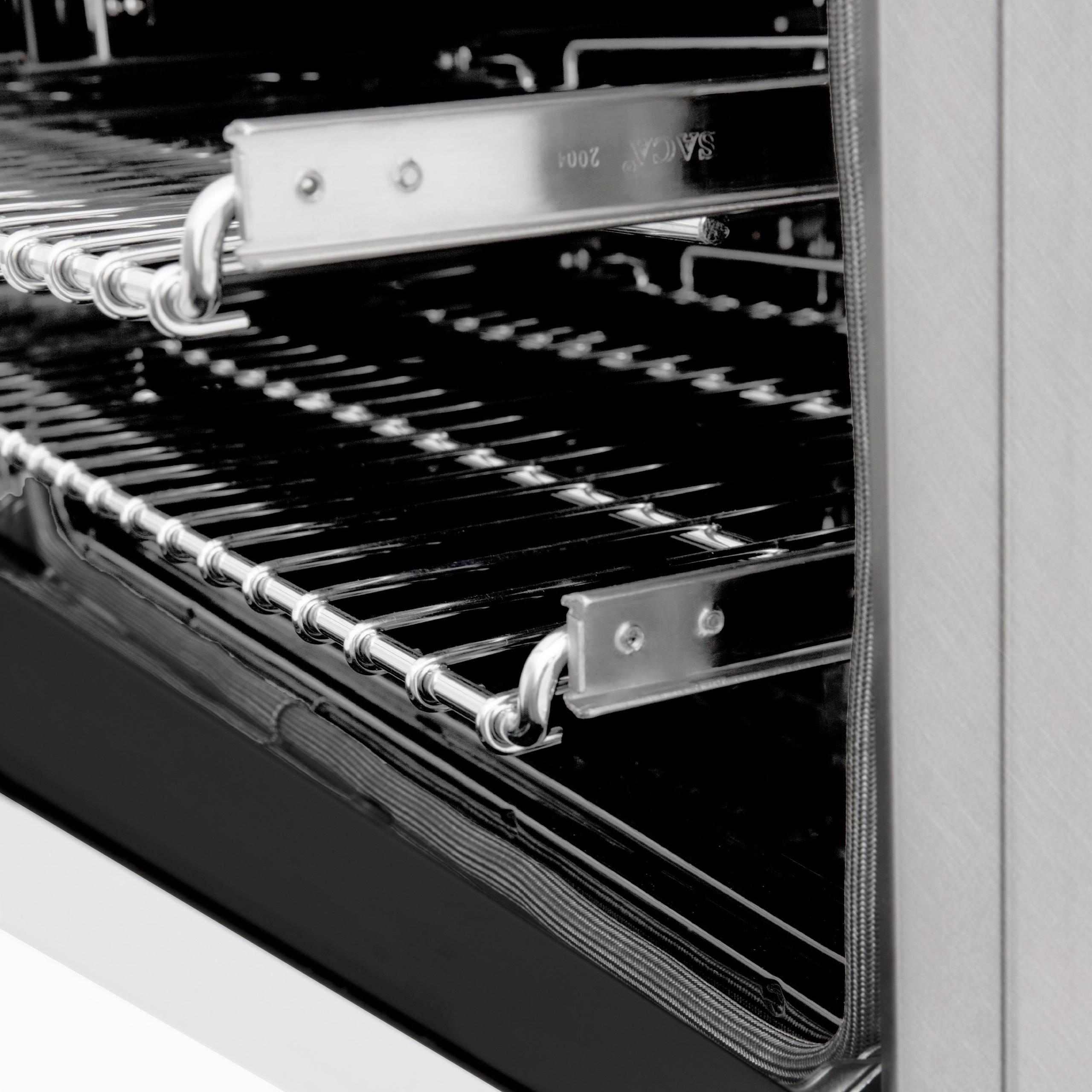 ZLINE KITCHEN AND BATH RGSZWM24MB ZLINE Autograph Edition 24" 2.8 cu. ft. Range with Gas Stove and Gas Oven in DuraSnow R Stainless Steel with White Matte Door and Accents Color: Matte Black
