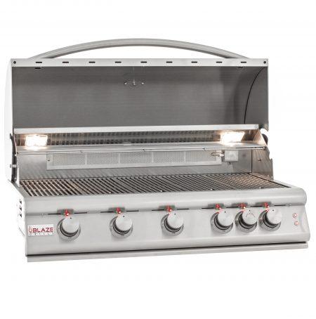 BLAZE GRILLS BLZ5LTE2LP Blaze 40 Inch 5-Burner LTE Gas Grill with Rear Burner and Built-in Lighting System, With Fuel type - Propane