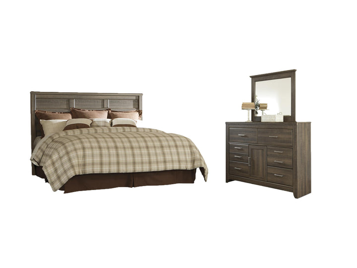 ASHLEY FURNITURE PKG004030 King/california King Panel Headboard With Mirrored Dresser