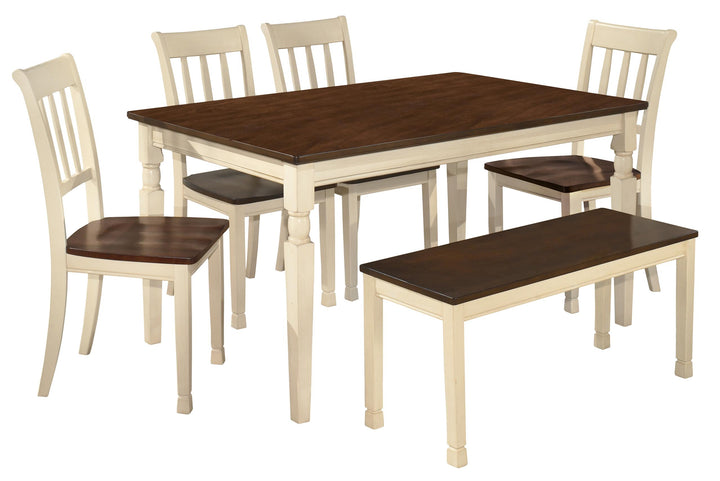 ASHLEY FURNITURE D583D10 Whitesburg Dining Table With 4 Chairs and Bench