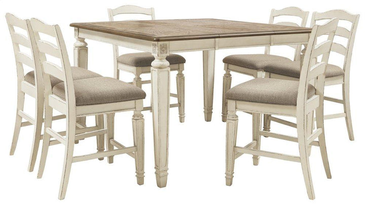 ASHLEY FURNITURE PKG008919 Counter Height Dining Table and 6 Barstools