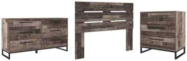 ASHLEY FURNITURE PKG009071 Queen Panel Headboard With Dresser and Chest