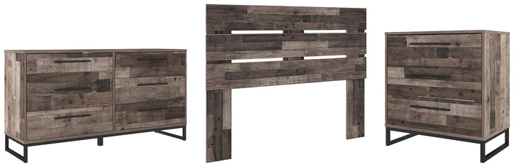 ASHLEY FURNITURE PKG009071 Queen Panel Headboard With Dresser and Chest