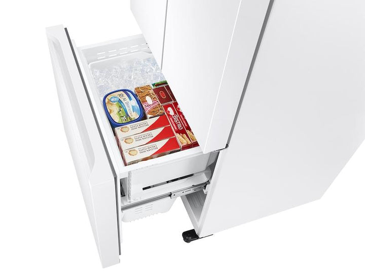 SAMSUNG RF18A5101WW 18 cu. ft. Smart Counter Depth 3-Door French Door Refrigerator in White