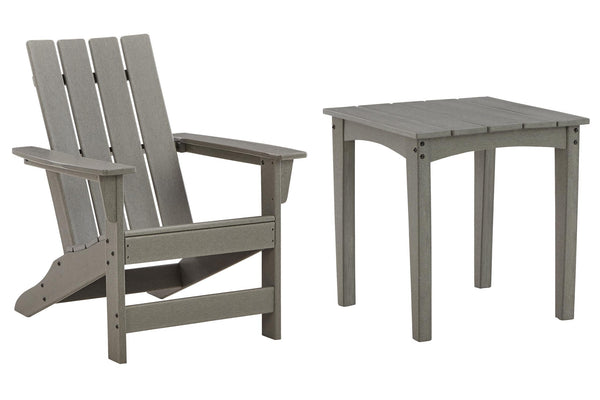 ASHLEY FURNITURE PKG012915 Outdoor Adirondack Chair and End Table