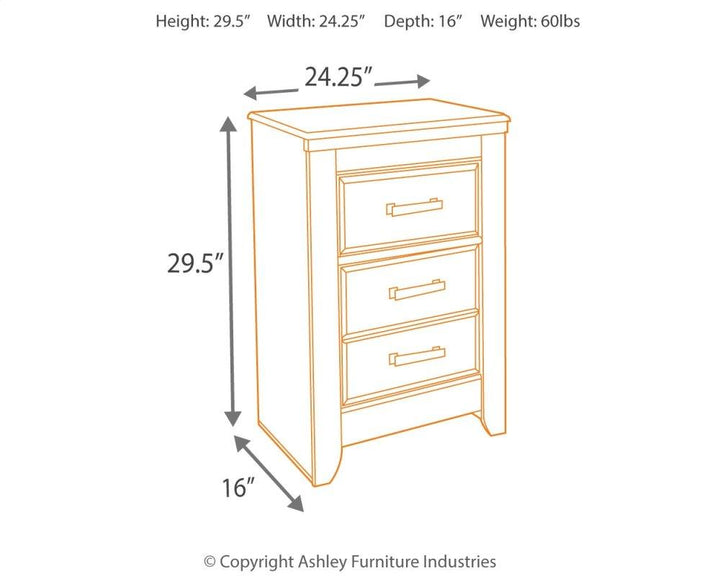 ASHLEY FURNITURE PKG004025 Queen Panel Headboard With Mirrored Dresser and 2 Nightstands