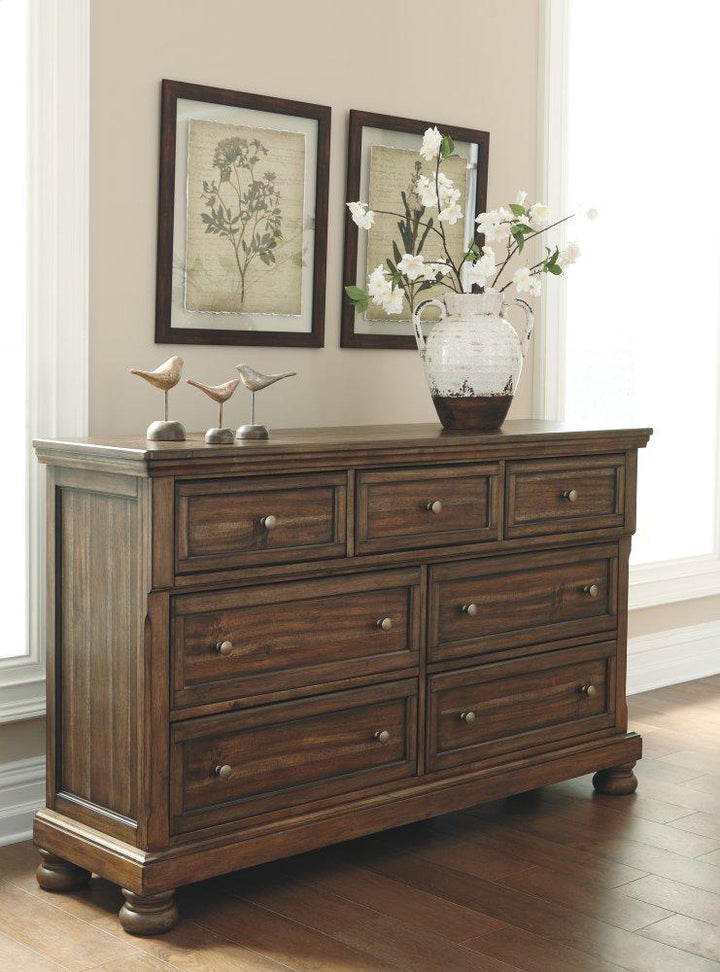 ASHLEY FURNITURE PKG006414 California King Panel Bed With 2 Storage Drawers With Dresser