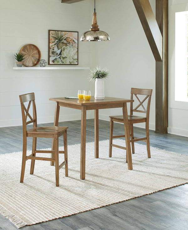 ASHLEY FURNITURE PKG012079 Counter Height Dining Table and 2 Barstools