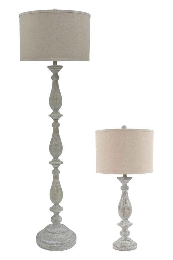 ASHLEY FURNITURE PKG012228 3-piece Floor Lamp With 2 Table Lamps Set