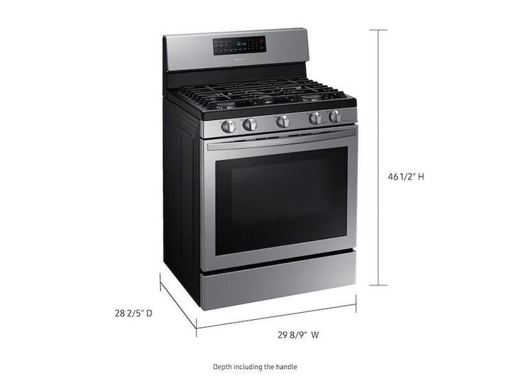 SAMSUNG NX58T7511SS 5.8 cu. ft. Freestanding Gas Range with Air Fry and Convection in Stainless Steel