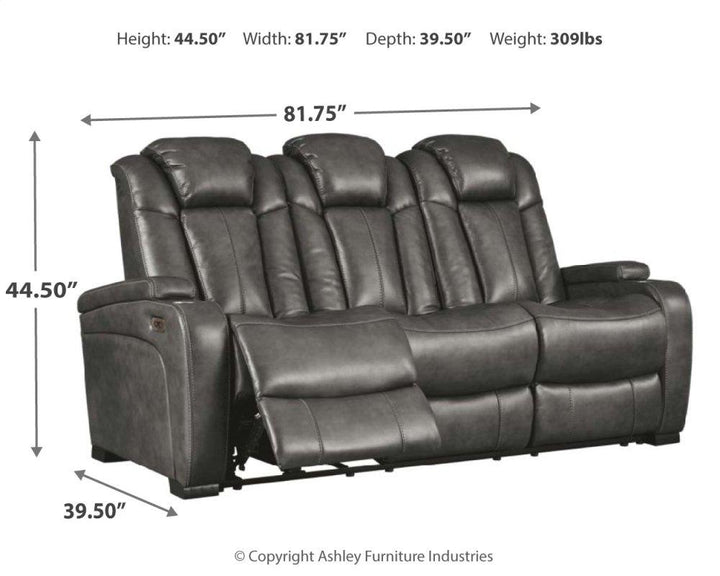 ASHLEY FURNITURE 85001U2 Turbulance Power Reclining Sofa and Loveseat