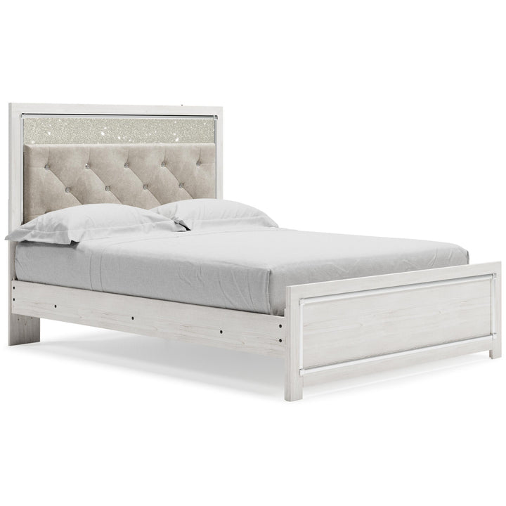 ASHLEY FURNITURE PKG009422 Queen Panel Bed With Mirrored Dresser, Chest and Nightstand