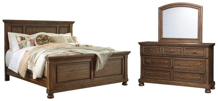 ASHLEY FURNITURE PKG006421 Queen Panel Bed With Mirrored Dresser