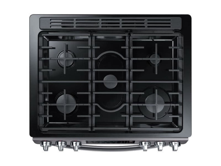 SAMSUNG NX58R9421SG 5.8 cu. ft. Slide-in Gas Range with Convection in Black Stainless Steel