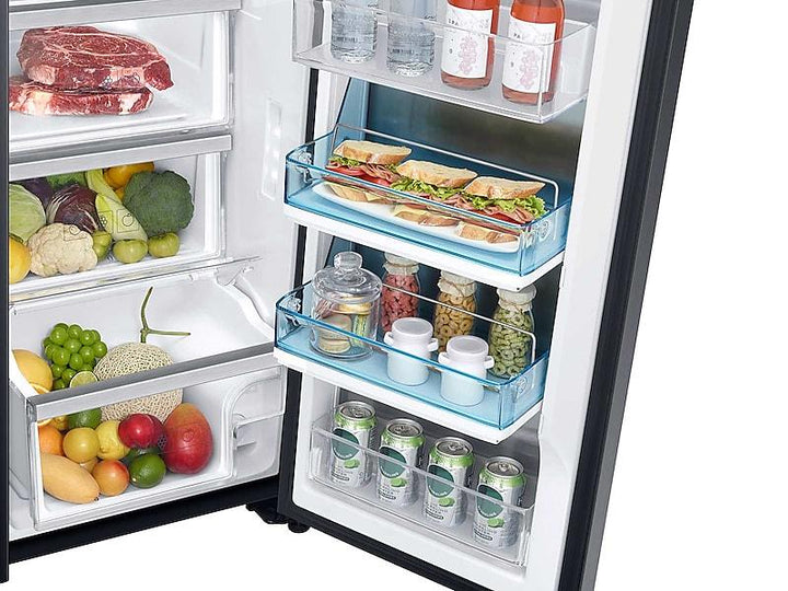 SAMSUNG RH22H9010SG 22 cu. ft. Food Showcase Counter Depth Side-by-Side Refrigerator with Metal Cooling in Black Stainless Steel