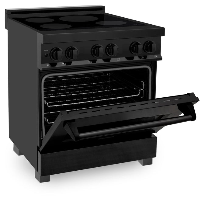 ZLINE KITCHEN AND BATH RAINDBS30 ZLINE Induction Range with a 4 Element Stove and Electric Oven in Black Stainless Steel Size: 30 Inch