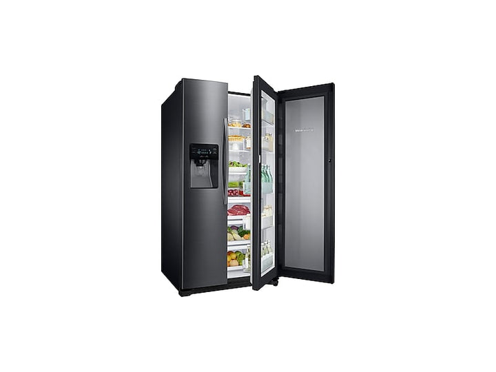 SAMSUNG RH25H5611SG 25 cu. ft. Food ShowCase Side-by-Side Refrigerator with Metal Cooling in Black Stainless Steel