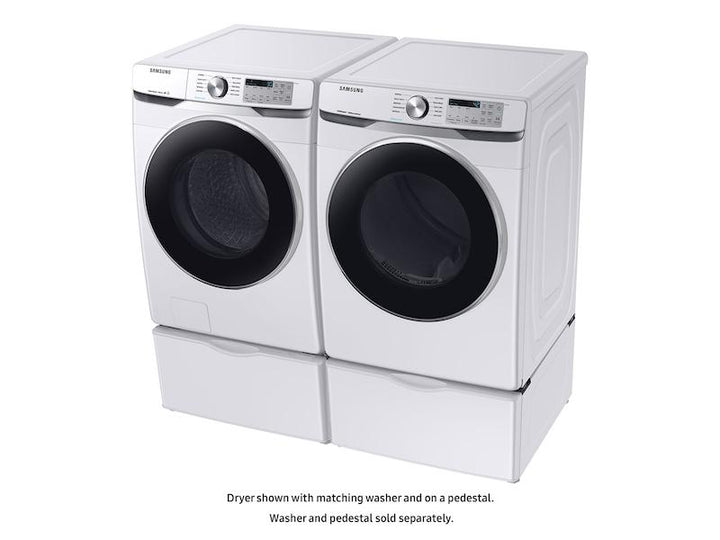 SAMSUNG DVE45T6200W 7.5 cu. ft. Electric Dryer with Steam Sanitize+ in White