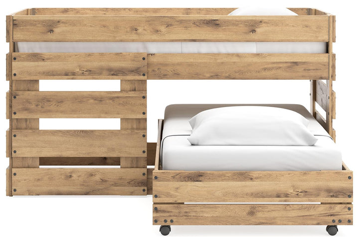 ASHLEY FURNITURE EB2712B5 Larstin Twin Over Twin Loft Bed