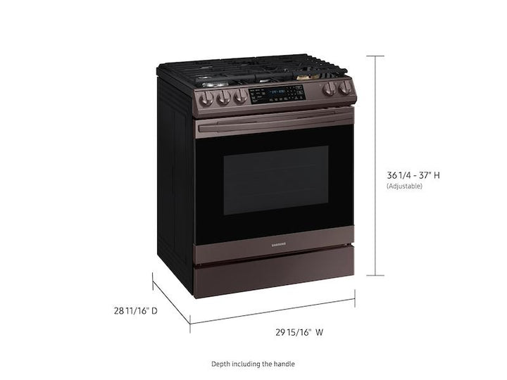 SAMSUNG NX60T8511ST 6.0 cu ft. Smart Slide-in Gas Range with Air Fry in Tuscan Stainless Steel