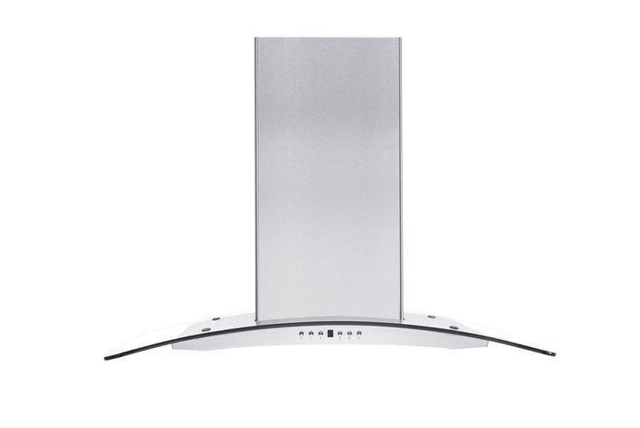 ZLINE KITCHEN AND BATH GL14I30 ZLINE Convertible Vent Island Mount Range Hood in Stainless Steel & Glass Size: 30 inch