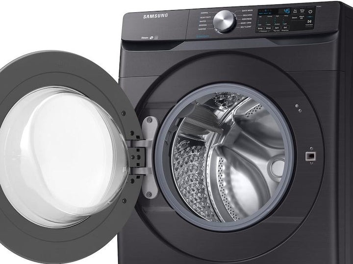 SAMSUNG WF45R6100AV 4.5 cu. ft. Front Load Washer with Steam in Black Stainless Steel