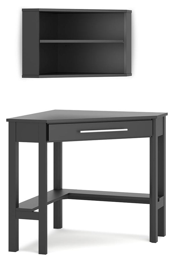 ASHLEY FURNITURE H206H1 Otaska Home Office Corner Desk With Bookcase