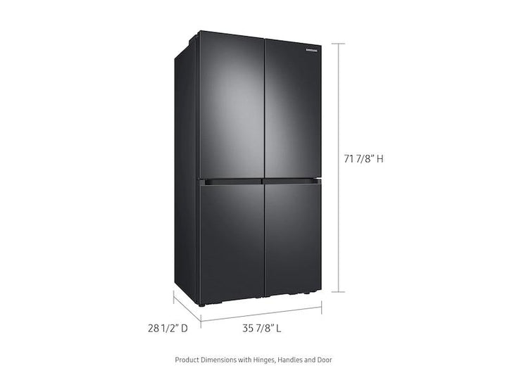 SAMSUNG RF23A9071SG 23 cu. ft. Smart Counter Depth 4-Door Flex TM refrigerator with AutoFill Water Pitcher and Dual Ice Maker in Black Stainless Steel