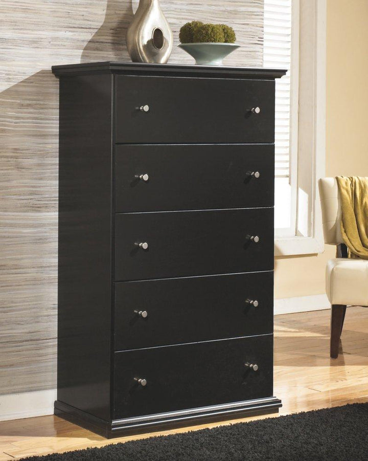 ASHLEY FURNITURE PKG007406 Twin Panel Headboard With Mirrored Dresser and Chest
