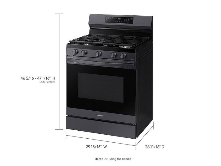 SAMSUNG NX60A6511SG 6.0 cu. ft. Smart Freestanding Gas Range with No-Preheat Air Fry & Convection in Black Stainless Steel