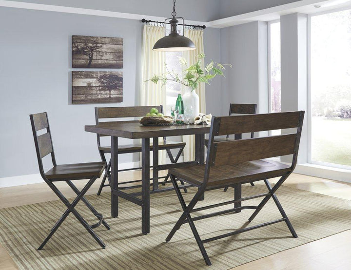 ASHLEY FURNITURE D469D4 Kavara Counter Height Dining Table With 4 Barstools