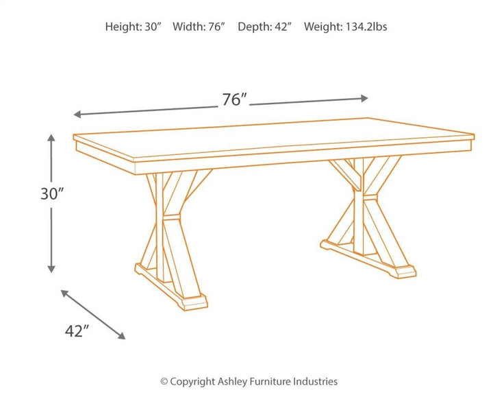 ASHLEY FURNITURE PKG002245 Dining Table and 6 Chairs