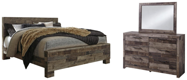 ASHLEY FURNITURE PKG003341 King Panel Bed With Mirrored Dresser