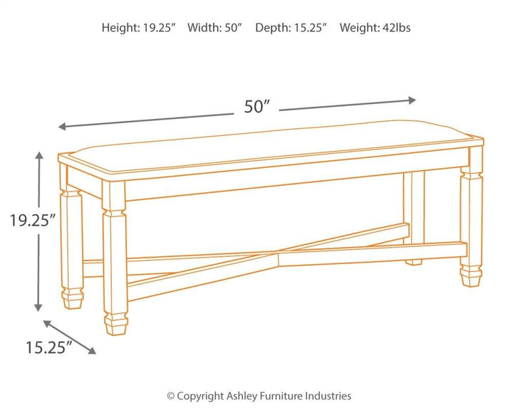 ASHLEY FURNITURE PKG000400 Dining Table and 4 Chairs and Bench