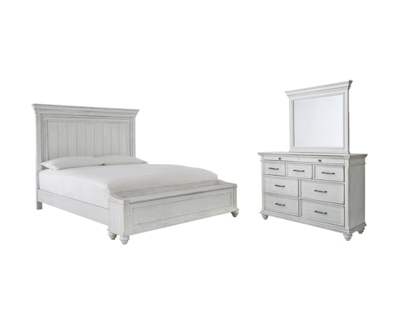 ASHLEY FURNITURE PKG000057 Queen Panel Bed With Storage With Mirrored Dresser