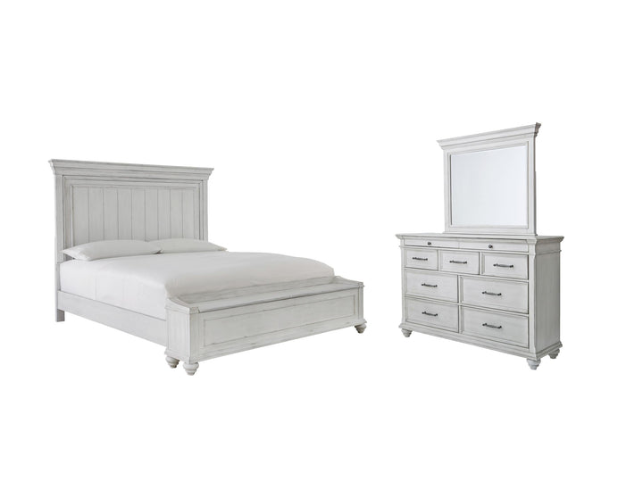 ASHLEY FURNITURE PKG000057 Queen Panel Bed With Storage With Mirrored Dresser
