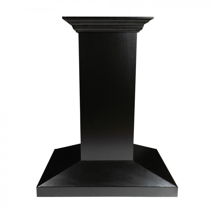 ZLINE KITCHEN AND BATH KBICC30 ZLINE Wooden Island Mount Range Hood in Black Size: 30 Inch