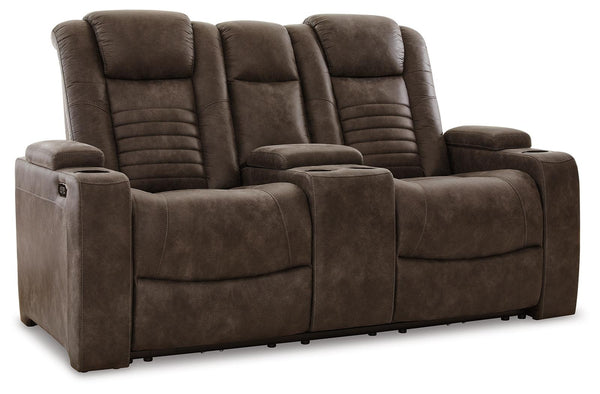 ASHLEY FURNITURE 3060718 Soundcheck Power Reclining Loveseat With Console