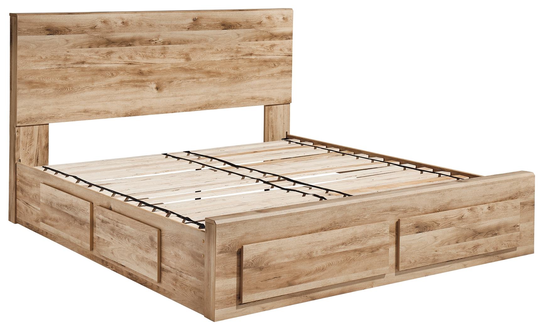 ASHLEY FURNITURE B1050B13 Hyanna King Panel Storage Bed With 2 Under Bed Storage Drawer