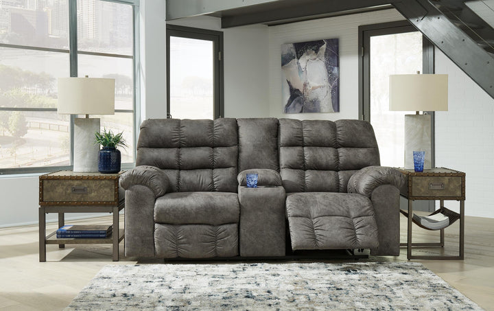 ASHLEY FURNITURE 2840294 Derwin Reclining Loveseat With Console