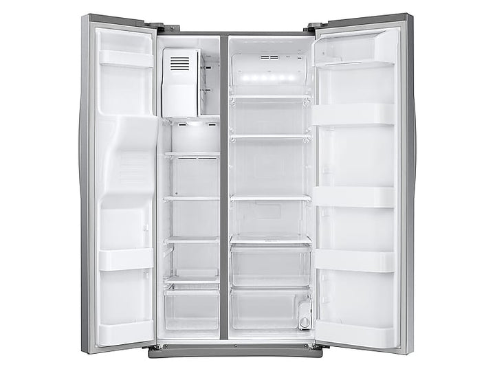 SAMSUNG RS25J500DSR 25 cu. ft. Side-by-Side Refrigerator with LED Lighting in Stainless Steel
