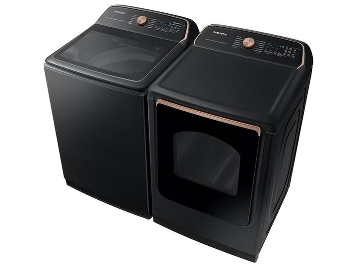 SAMSUNG DVG55A7700V 7.4 cu. ft. Smart Gas Dryer with Steam Sanitize+ in Brushed Black