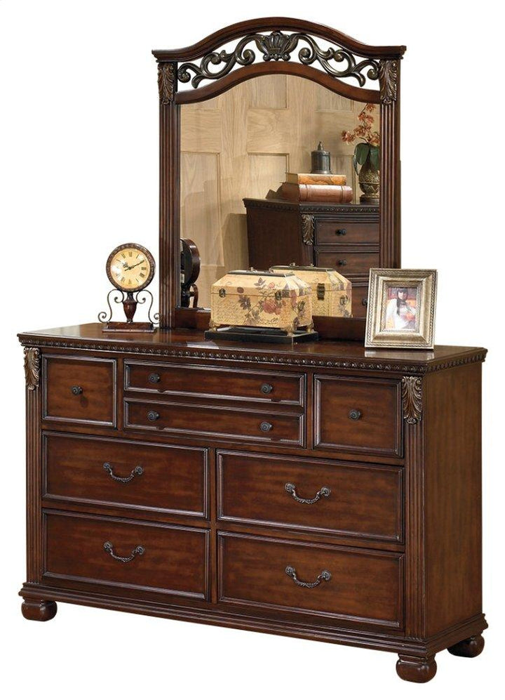 ASHLEY FURNITURE PKG005620 Queen Panel Bed With Mirrored Dresser and Chest