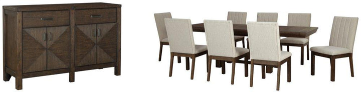 ASHLEY FURNITURE PKG002243 Dining Table and 8 Chairs With Storage