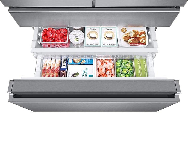 SAMSUNG RF23M8070SR 23 cu. ft. Counter Depth 4-Door French Door Refrigerator in Stainless Steel