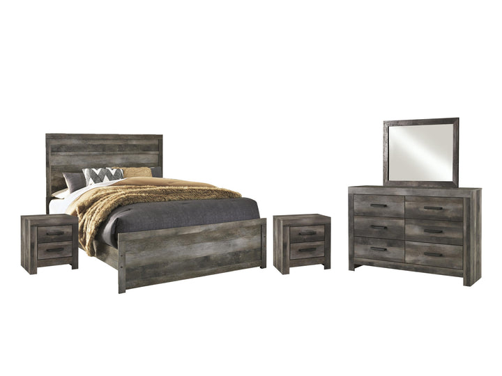 ASHLEY FURNITURE PKG005402 Queen Panel Bed With Mirrored Dresser and 2 Nightstands